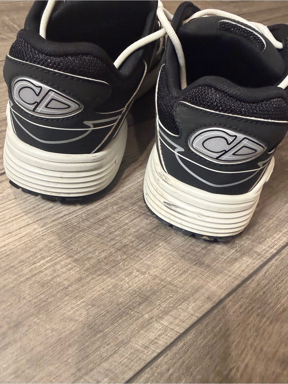 Dior Black, White & Gray Men’s Logo Panel Sneakers - Picture 6 of 11